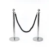 Silver poles & Black ropes