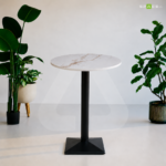 Mono table Round Marble White & Black - Image 2