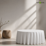 Grande Banquet Table With White Cover - Image 2
