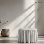 Ottima Banquet Table With White Cover - Image 2