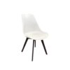 Tulib Chair  White with dark wooden leg