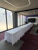 Recta Banquet Table With White Cloth - Image 3